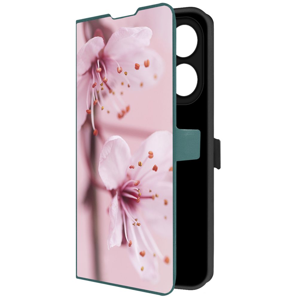 

Чехол-книжка Krutoff Eco Book для TECNO Spark 20 Pro Весна (зелёный опал), Зеленый
