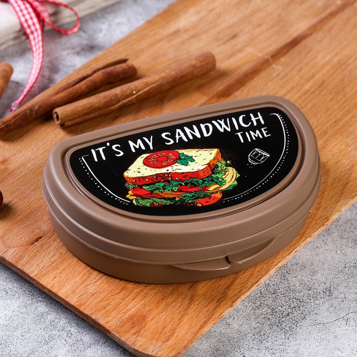 

FoodVibes Бутербродница It's my sandwich time, 200 мл, Коричневый