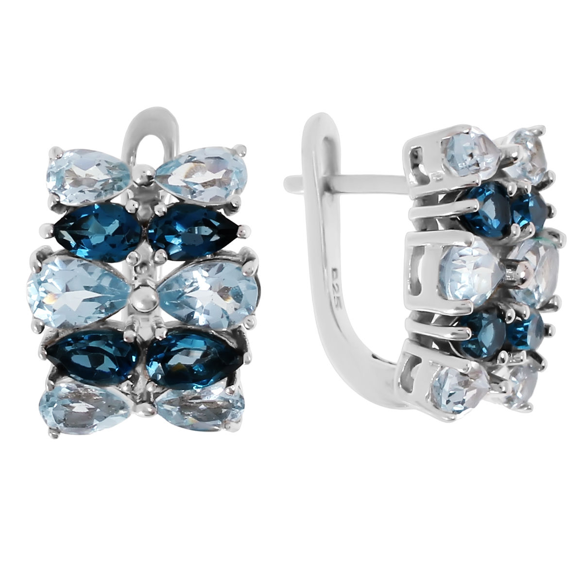 

Серьги из серебра с топазом Balex Jewellery 2405936231, 2405936231