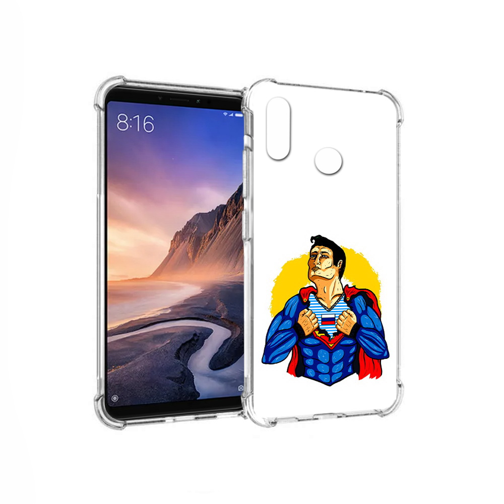 

Чехол MyPads Tocco для Xiaomi Mi Max 3 русский супермен (PT115366.313.591), Прозрачный, Tocco