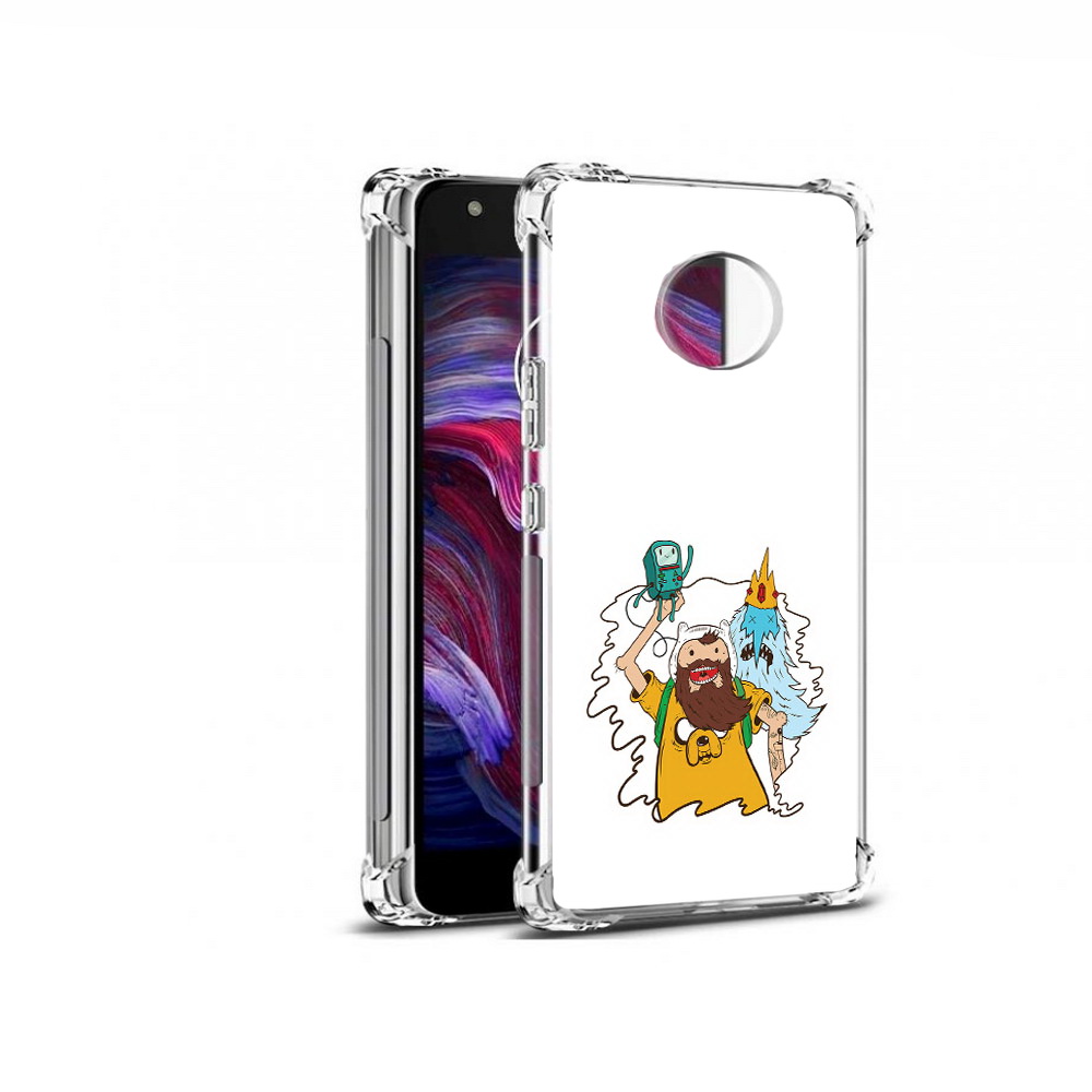 

Чехол MyPads Tocco для Motorola Moto X4 время приключений старый Финн (PT96319.371.279), Прозрачный, Tocco