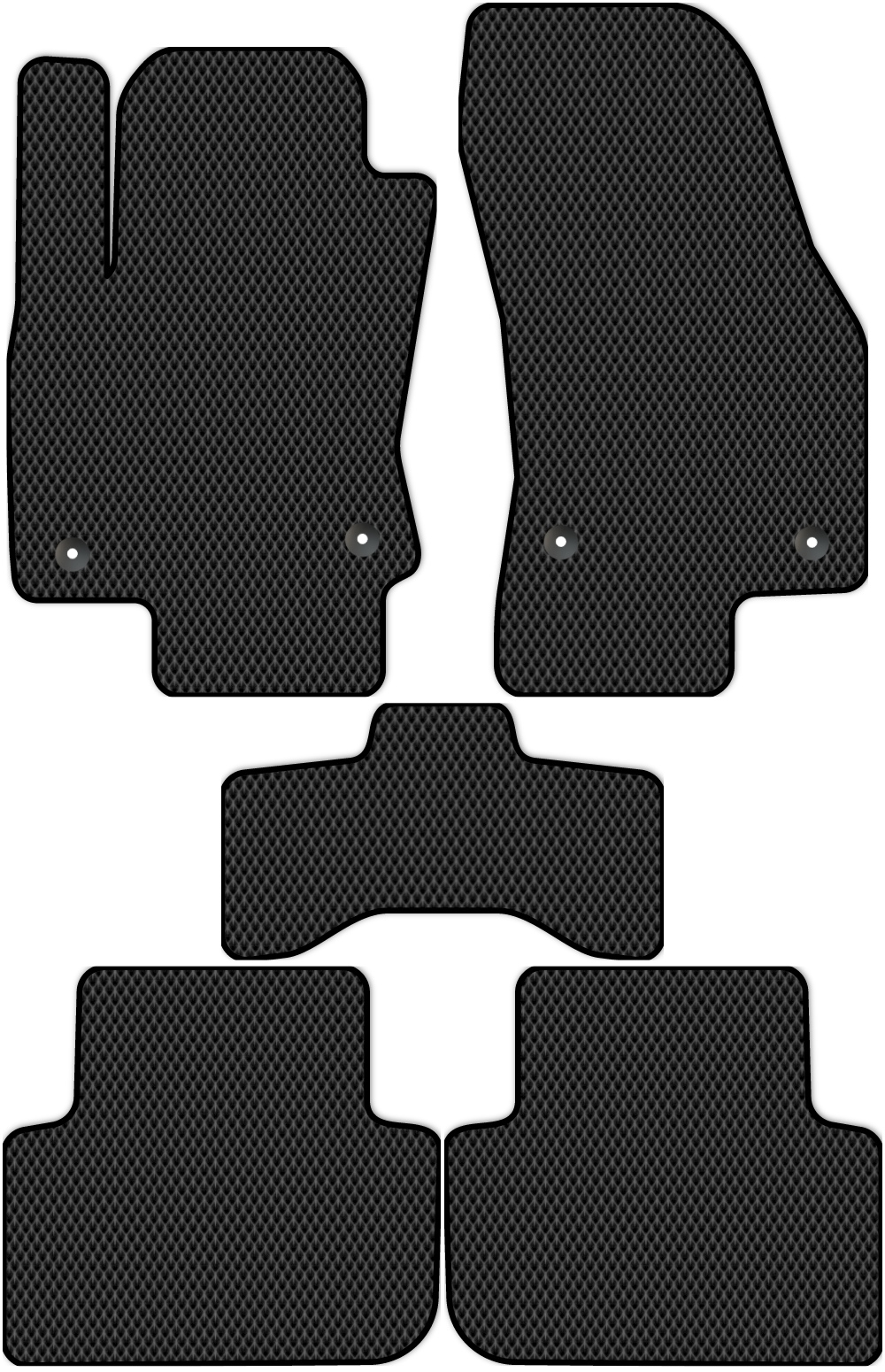 

Коврики ЭВА в салон для Volkswagen Tiguan 2 (MK2) 2016 - 2020, 5 шт. черный, 5030-S5YLT-H