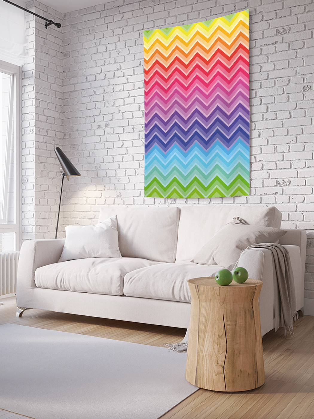 

Вертикальное фотопанно на стену JoyArty Радужный зигзаг 100x150 см, Радужный зигзаг
