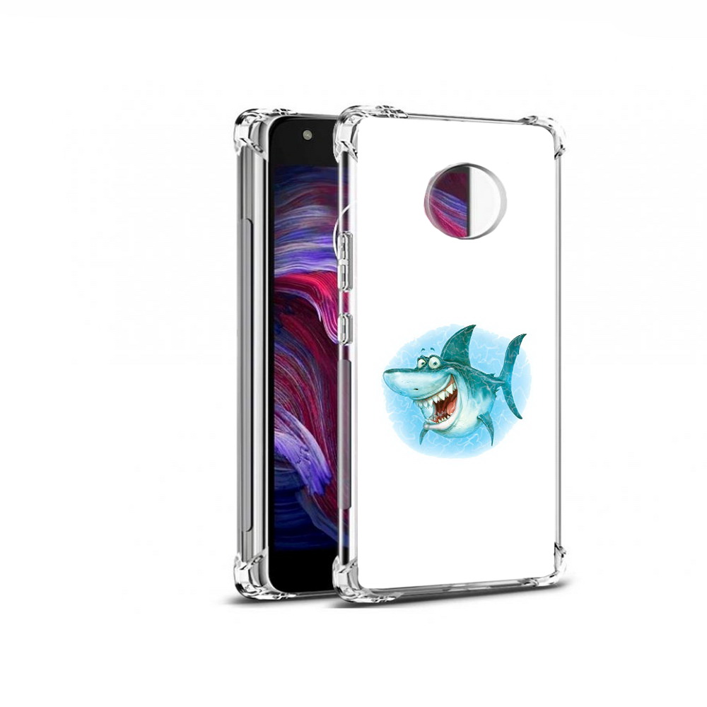 

Чехол MyPads Tocco для Motorola Moto X4 веселая акула (PT96319.371.261), Прозрачный, Tocco