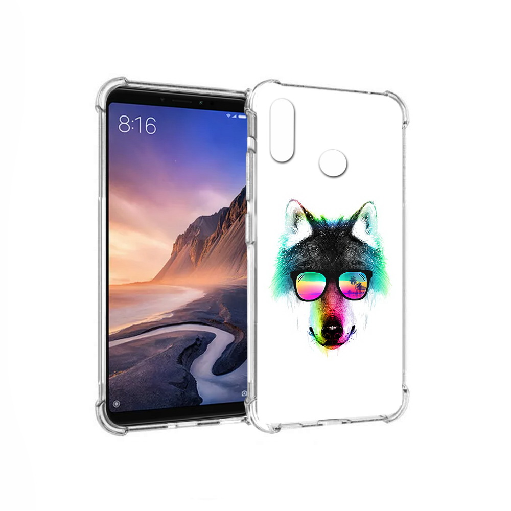 

Чехол MyPads Tocco для Xiaomi Mi Max 3 радужный волк (PT115366.313.567), Прозрачный, Tocco