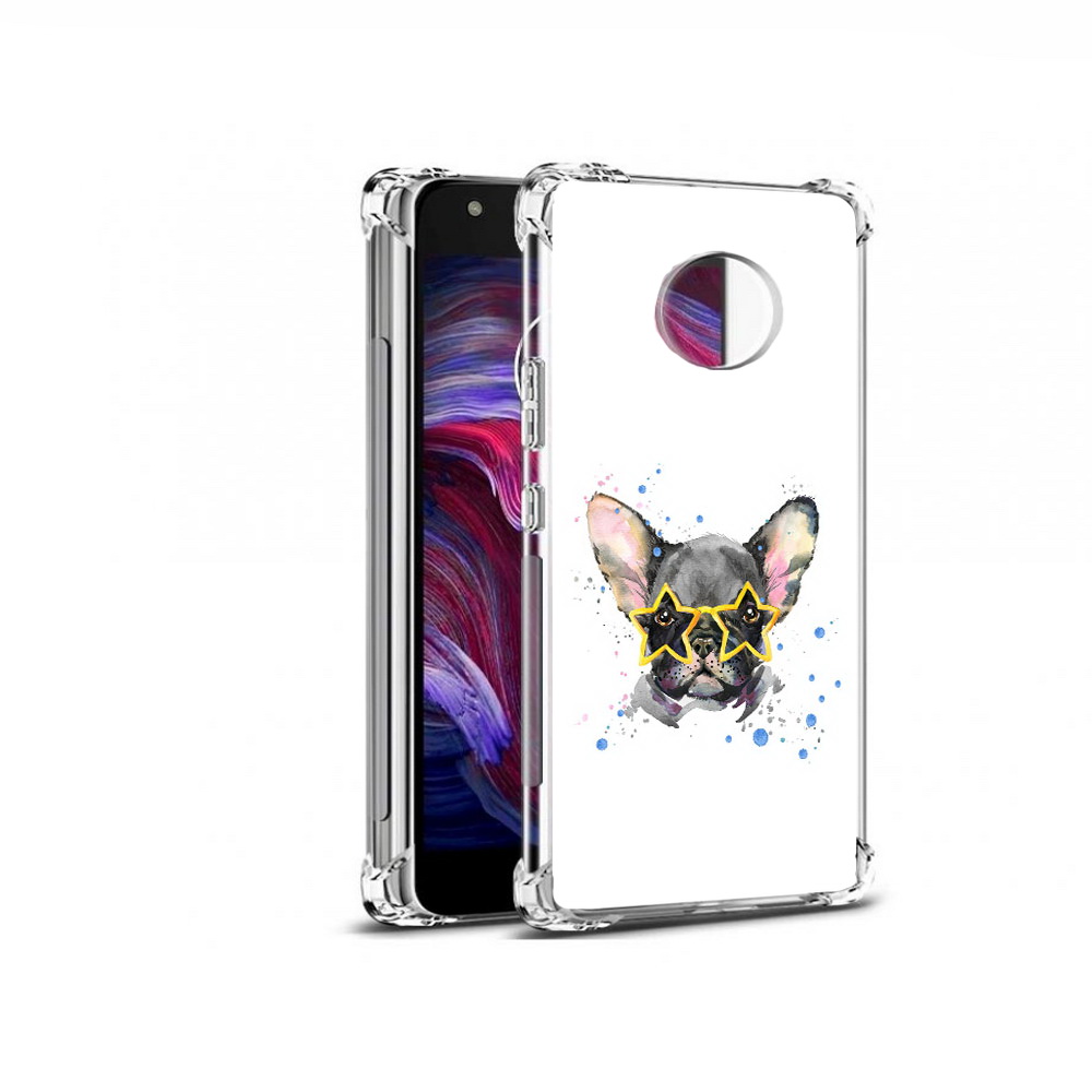 

Чехол MyPads Tocco для Motorola Moto X4 буля в очках (PT96319.371.252), Прозрачный, Tocco