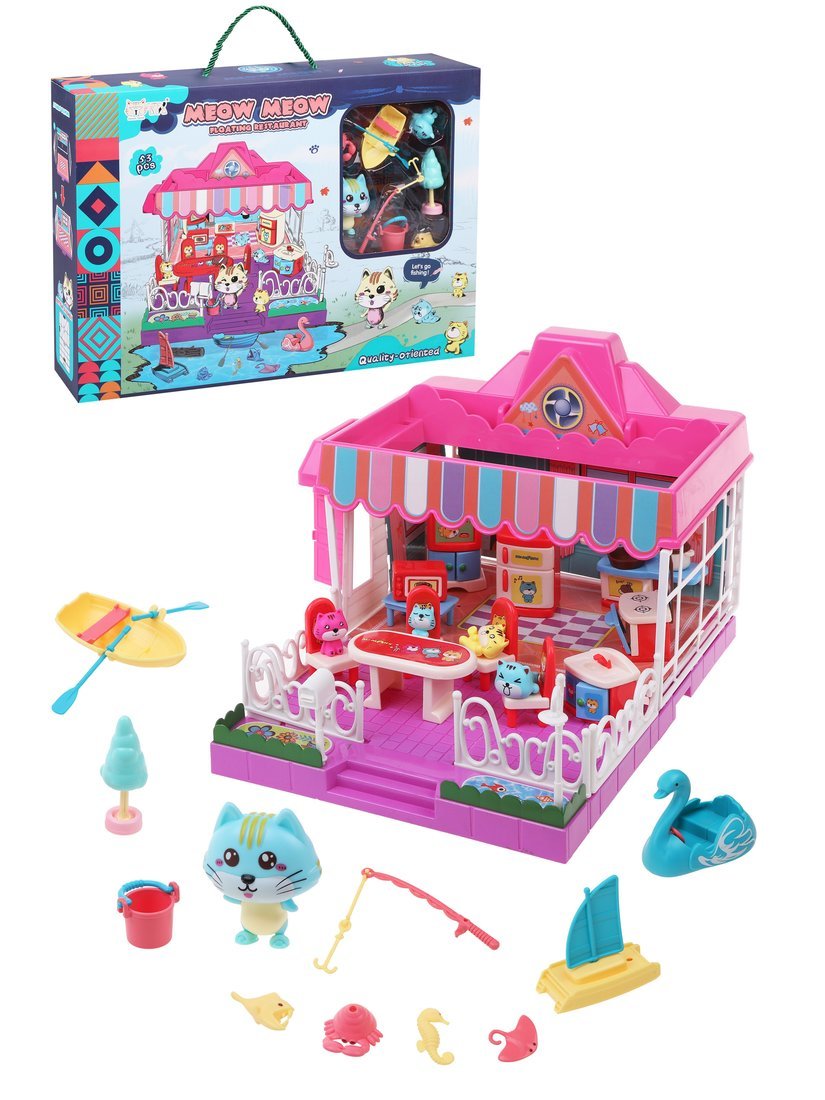 

Игровой набор с фигурками Наша Игрушка Кафе и ресторан, 53 предмета, 653676