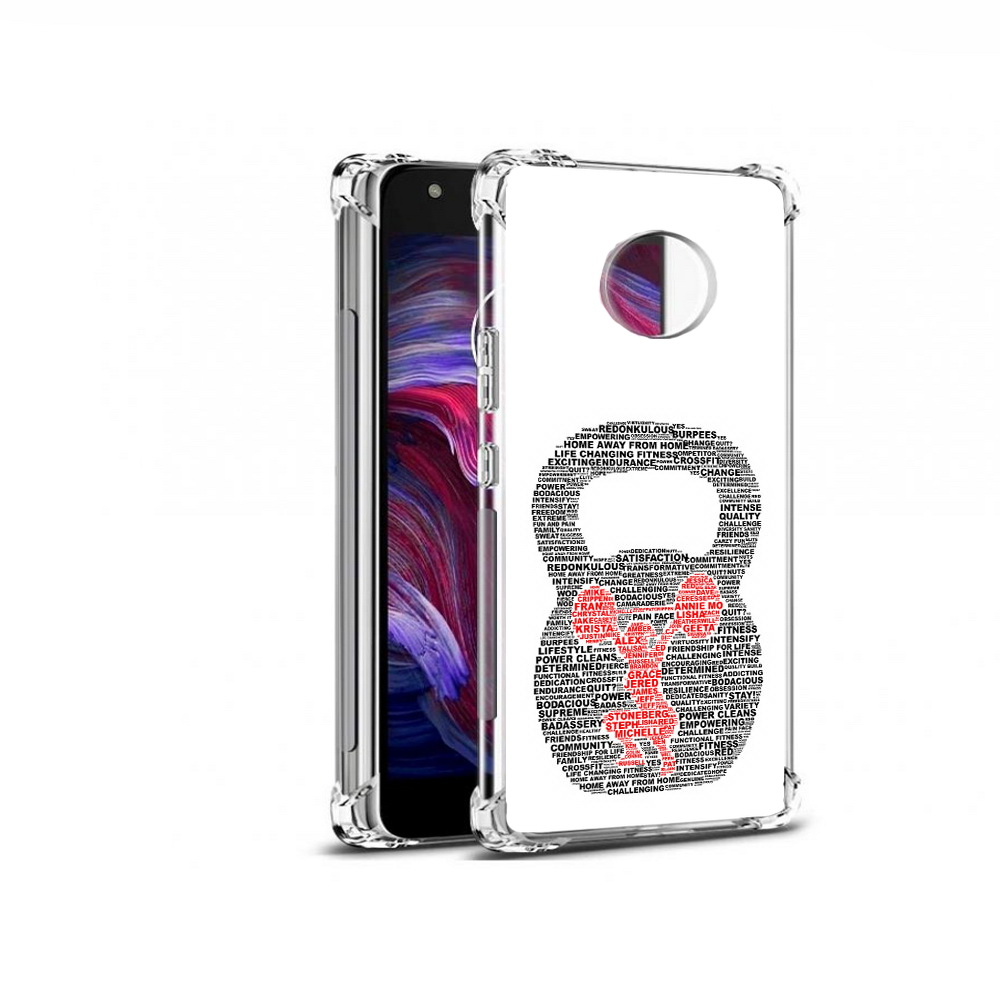 

Чехол MyPads Tocco для Motorola Moto X4 бодибилдинг гиря из слов (PT96319.371.232), Прозрачный, Tocco