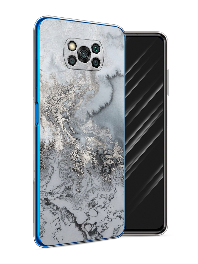 

Чехол Awog на Poco X3 NFC "Морозная лавина серая", Разноцветный, 39250-3
