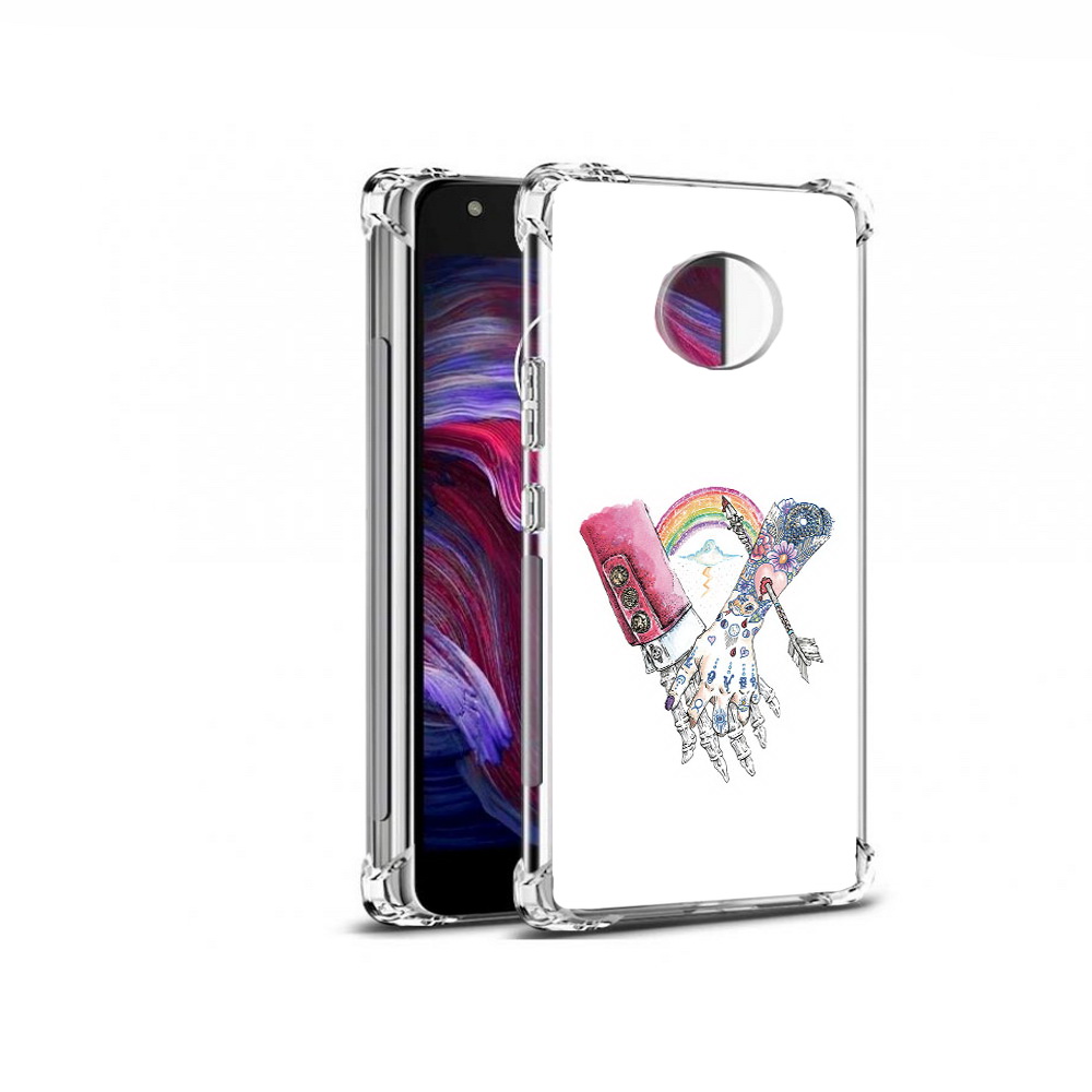 

Чехол MyPads Tocco для Motorola Moto X4 абстракция руки в татуировках (PT96319.371.212), Прозрачный, Tocco