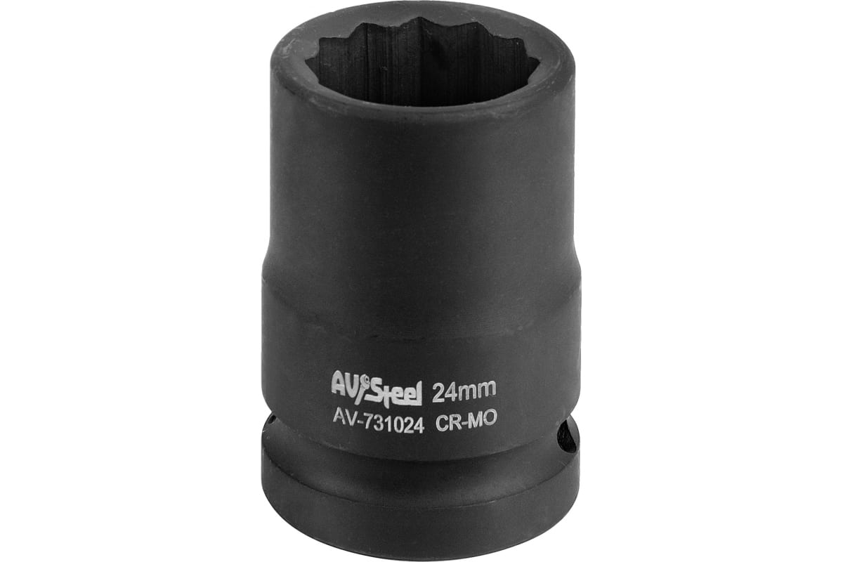 

Головка ударная 34 двенадцатигранная 24мм AV Steel
