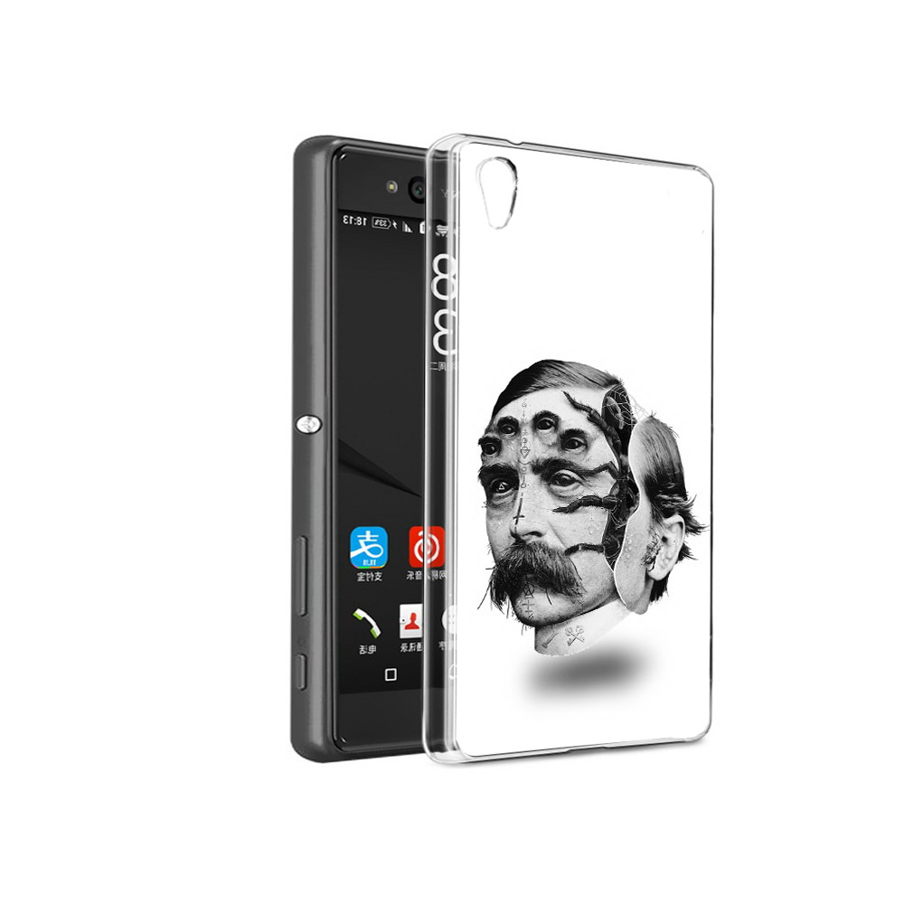 

Чехол MyPads Tocco для Sony Xperia C6 страшное лицо мужчины (PT28839.243.629), Прозрачный, Tocco