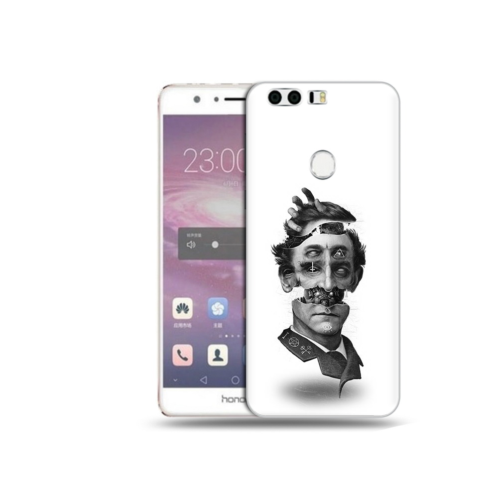 

Чехол MyPads Tocco для Honor 8 страшное лицо абстракция (PT46676.38.628), Прозрачный, Tocco