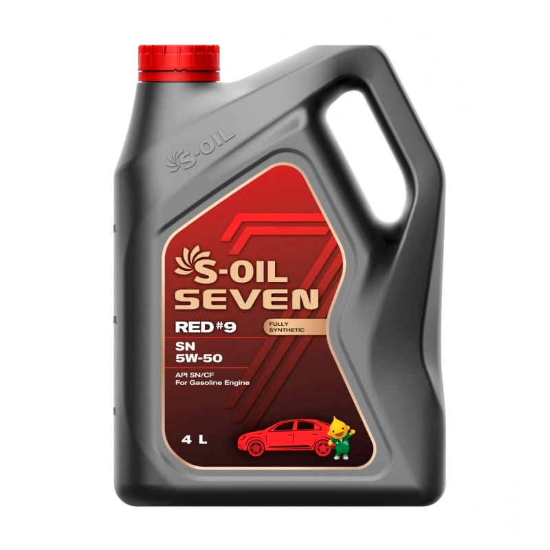 

Моторное масло S-OIL синтетическое 7 Red #9 Sn 5W50 4л