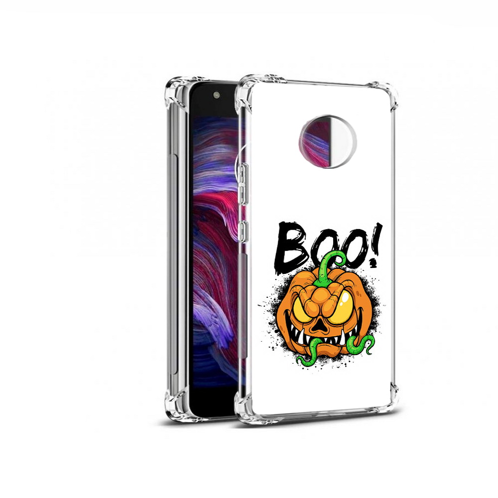 

Чехол MyPads Tocco для Motorola Moto X4 Хэллоуин бу (PT96319.371.193), Прозрачный, Tocco