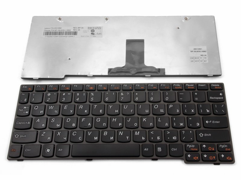 Клавиатура для ноутбука Lenovo 25010987, MP-09J63SU-686, T1S-RUS