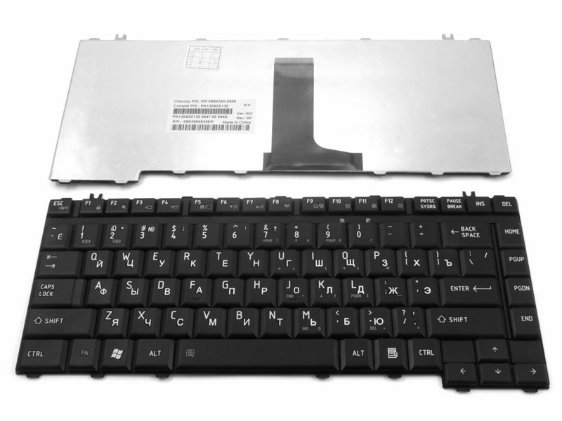 

Клавиатура для ноутбука Toshiba 6037B0026808, MP-06866SU-9304, 443922-001, 4H.N9001.121, 6037B0026808, 6037B0027802, 6037B0028302, 6037B0028502, 9762DA0004-3, 9J.N