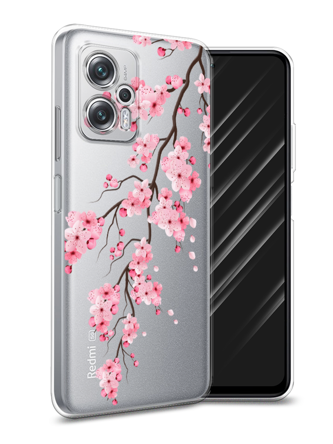 

Чехол Awog на Poco X4 GT/Redmi Note 11T Pro/11T Pro Plus "Розовая сакура", Разноцветный, 315550-8