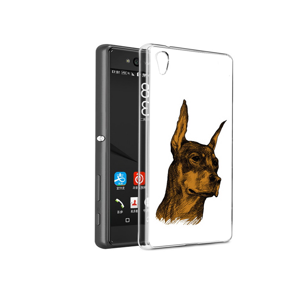 

Чехол MyPads Tocco для Sony Xperia C6 скетч доберман (PT28839.243.605), Прозрачный, Tocco