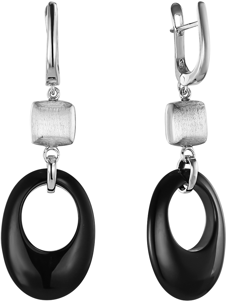 

Серьги из серебра с ониксом Balex Jewellery 2432930238, 2432930238