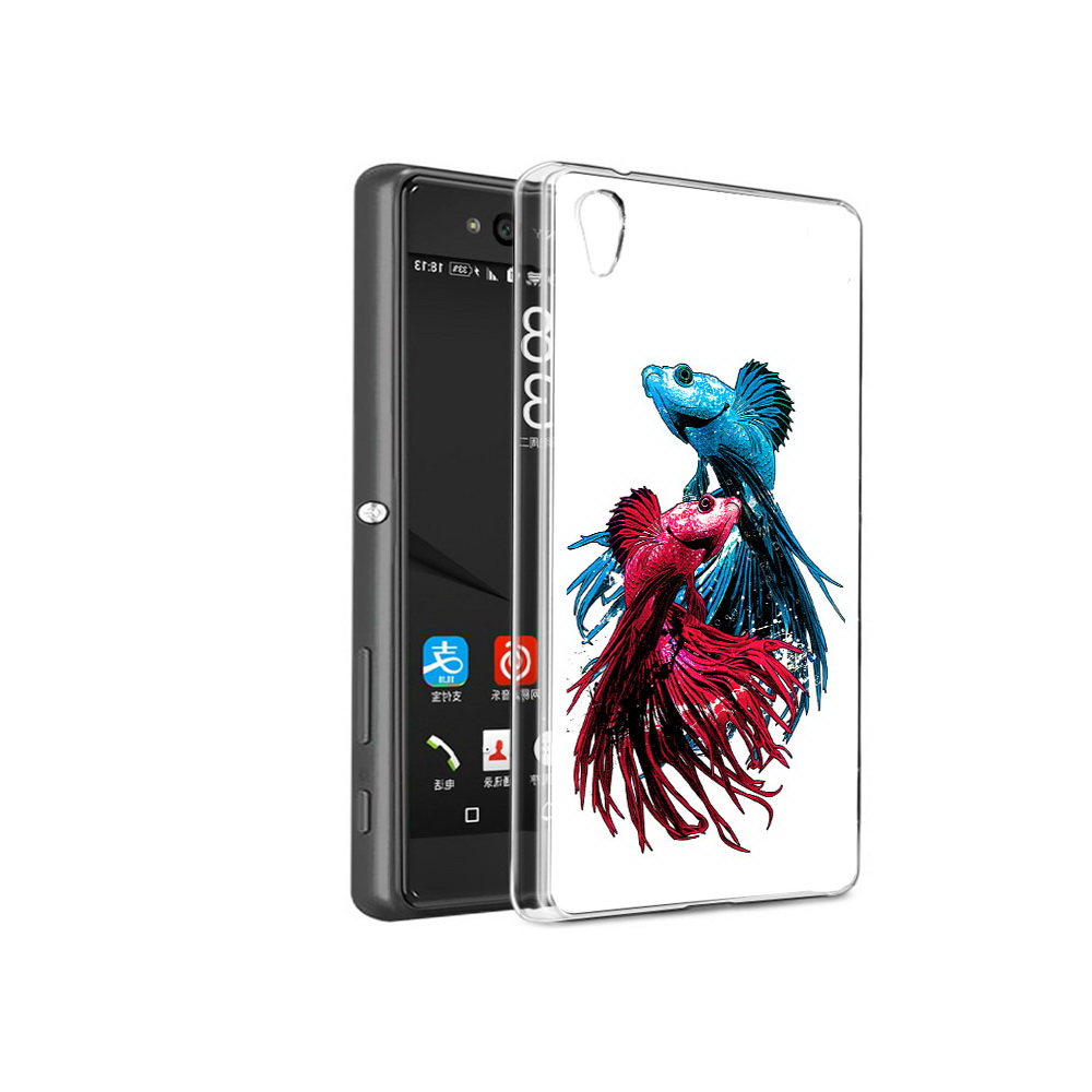 

Чехол MyPads Tocco для Sony Xperia C6 рыбы петушки (PT28839.243.592), Прозрачный, Tocco
