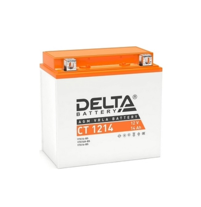 

Аккумулятор delta moto ct 1214 150x87x148 с/эл ytx14-bs