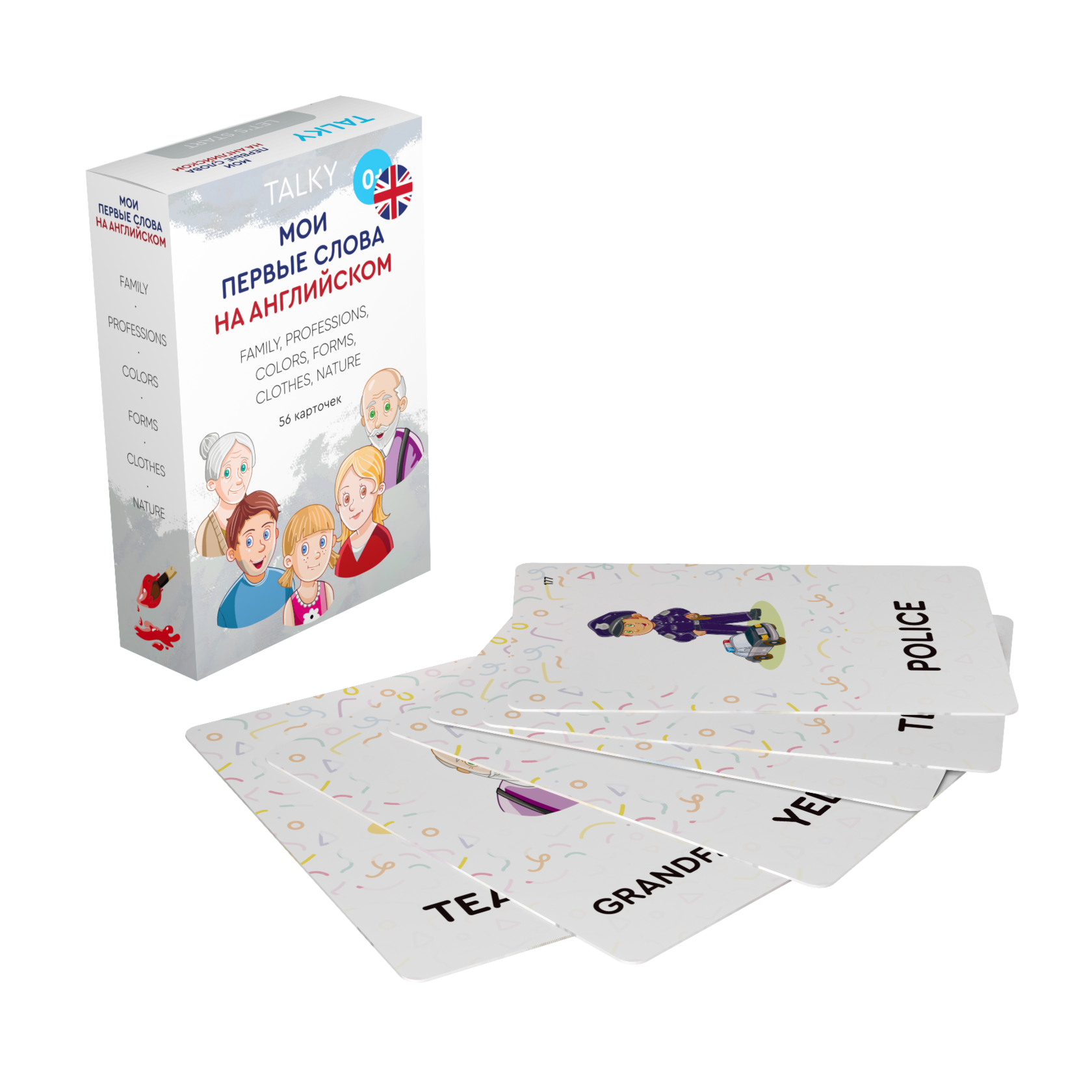 Развивающие карточки для детей LUMICUBE для TALKY 56шт. KDTKE01-FAMILY