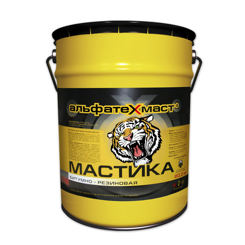 

Мастика битумно-резиновая АЛЬФАТЕХМАСТ 20 кг
