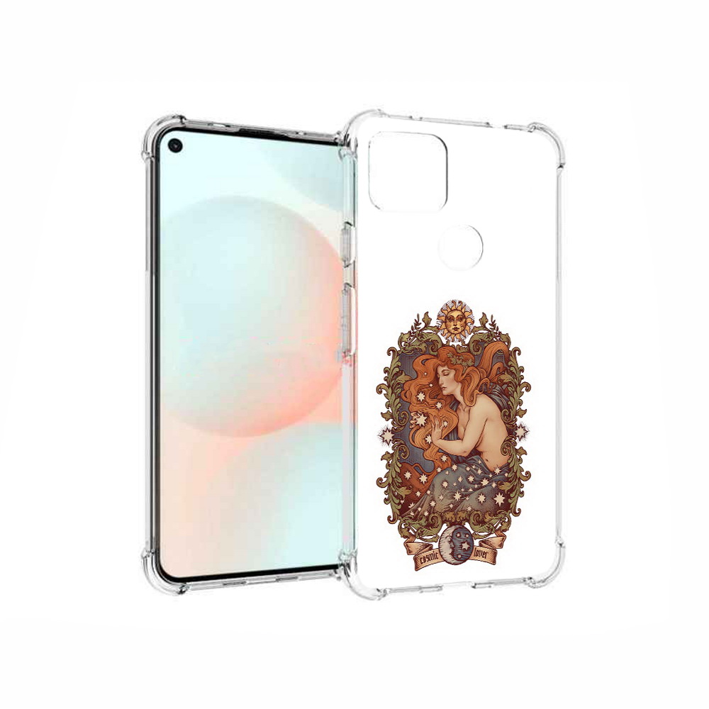 

Чехол MyPads Tocco для Google Pixel 5A звездная девушка абстракция, Прозрачный, Tocco