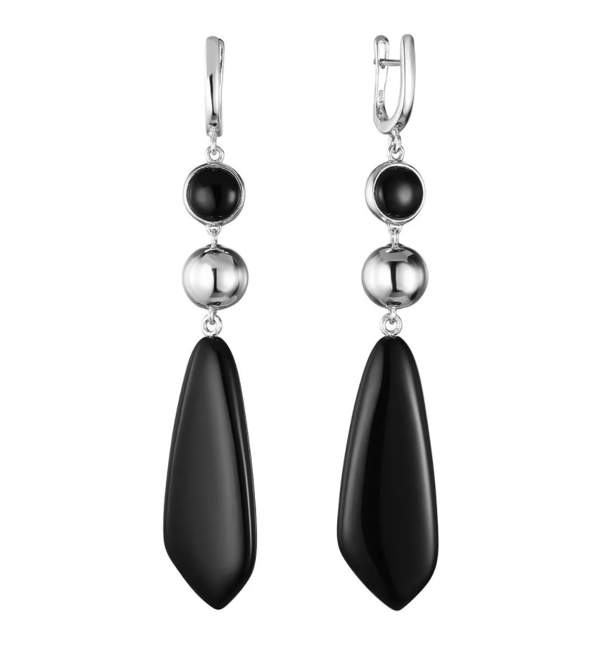 

Серьги из серебра с ониксом Balex Jewellery 2436930247, 2436930247
