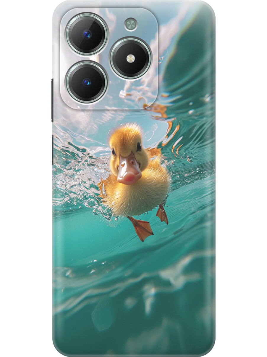 

Силиконовый чехол на Realme C61 / C63 с принтом "Подводный утенок", Прозрачный;желтый;голубой, 785979612