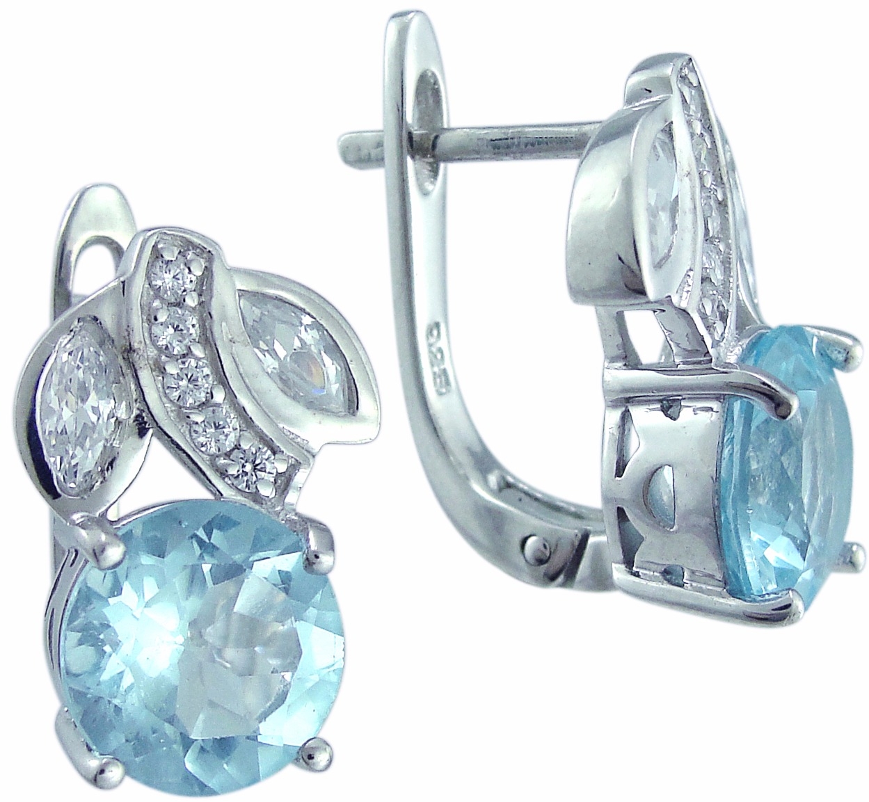 

Серьги из серебра с топазом Balex Jewellery 2405937305, 2405937305