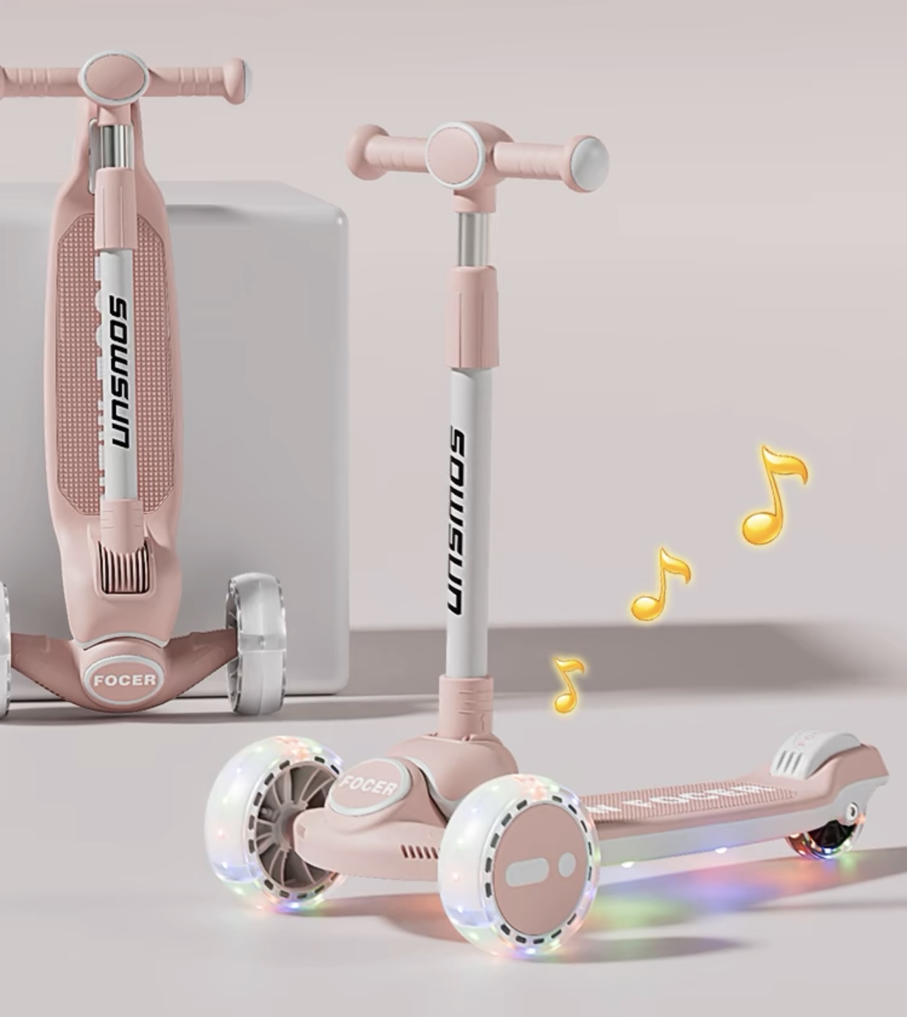 

Самокат Sowsun Scooter розовый