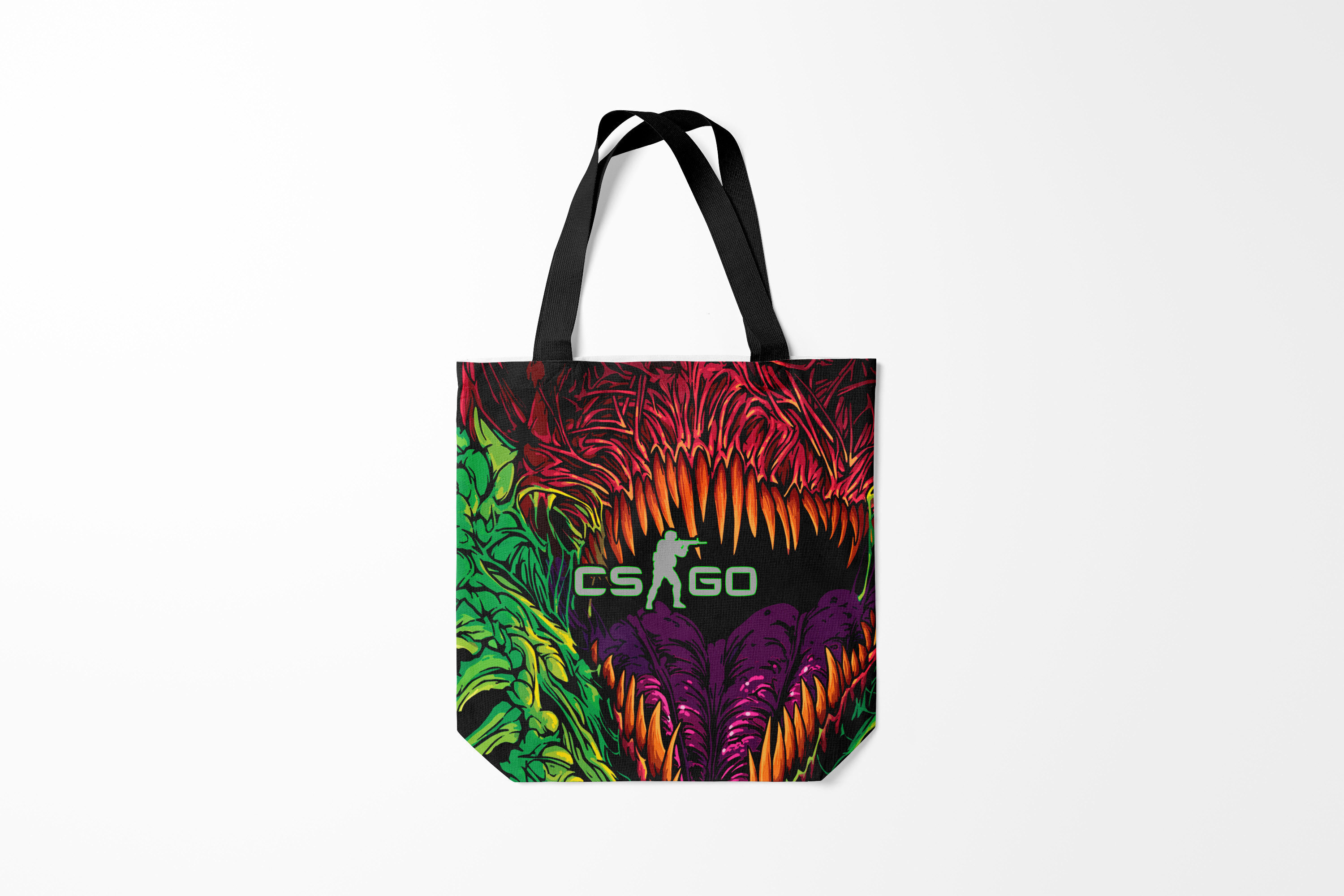 

Сумка шoппер унисекс Burnettie Counter Strike CS GO HOWL, черный; красный, Counter Strike CS GO HOWL