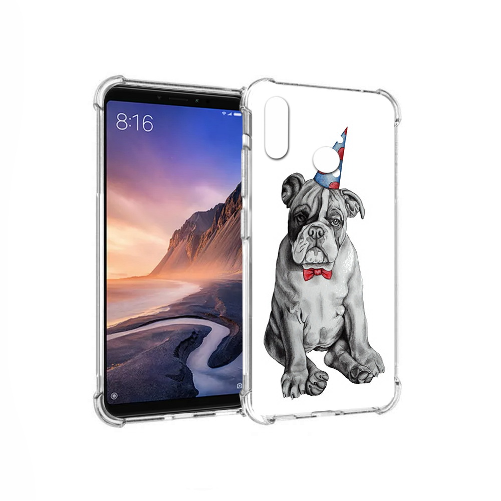 

Чехол MyPads Tocco для Xiaomi Mi Max 3 праздничный щенок (PT115366.313.554), Прозрачный, Tocco