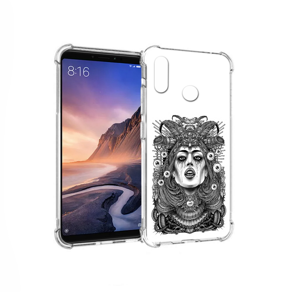

Чехол MyPads Tocco для Xiaomi Mi Max 3 портрет девушки черно белый (PT115366.313.551), Прозрачный, Tocco