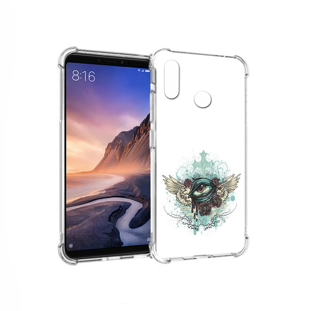 

Чехол MyPads Tocco для Xiaomi Mi Max 3 плачущий глаз с крыльями (PT115366.313.544), Прозрачный, Tocco
