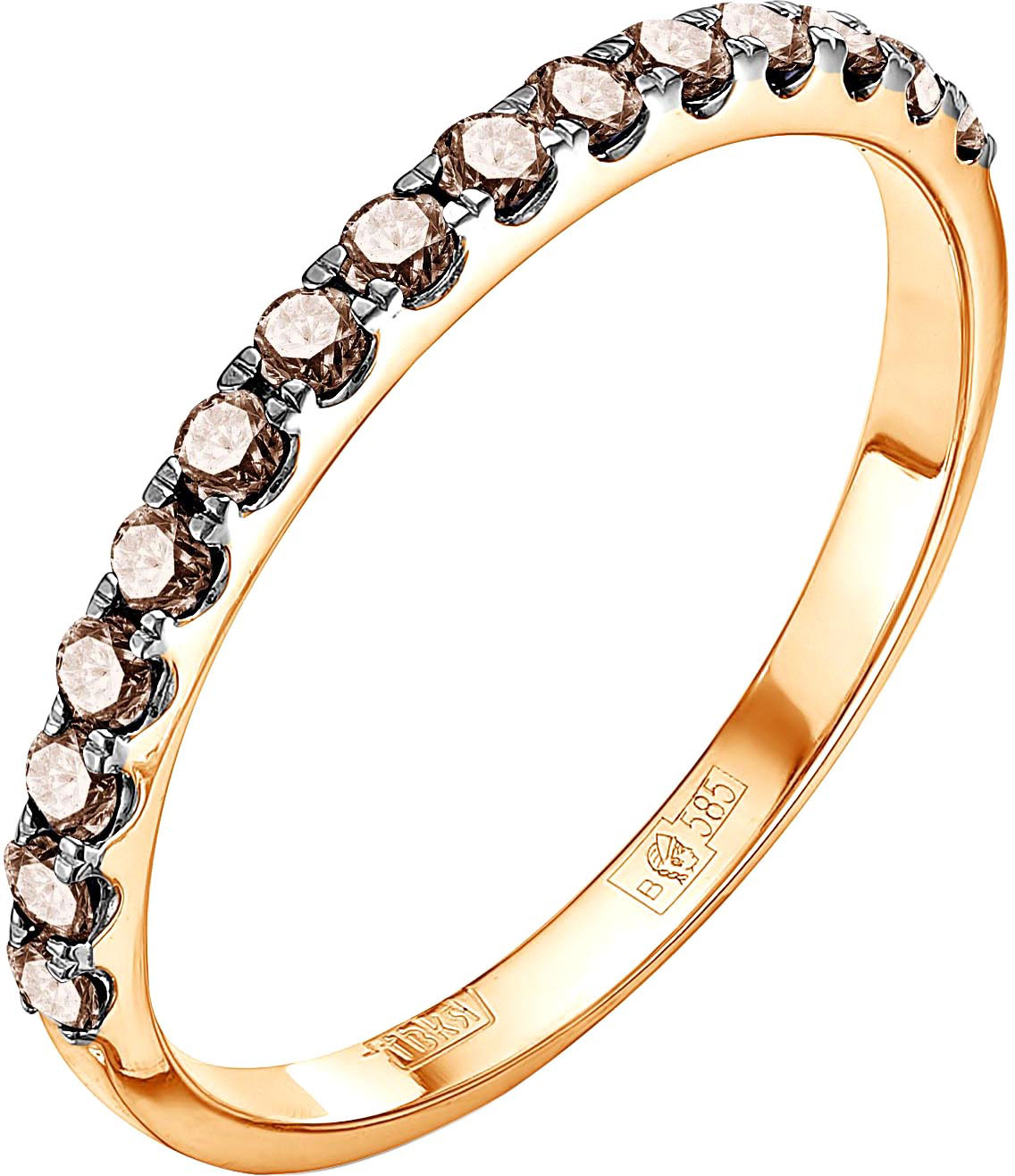 

Кольцо из красного золота с бриллиантом р. 17 Vesna jewelry 1554-156-09-00, 1554-156-09-00