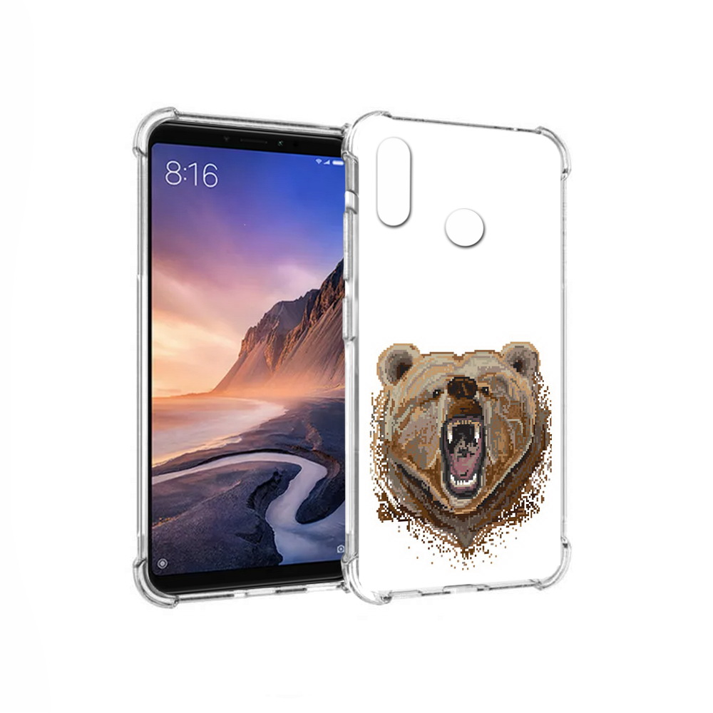 

Чехол MyPads Tocco для Xiaomi Mi Max 3 пиксельный медведь (PT115366.313.539), Прозрачный, Tocco
