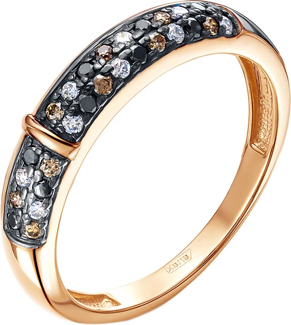 Кольцо из красного золота с бриллиантом р. 16.5 Vesna jewelry 11147-156-178-00