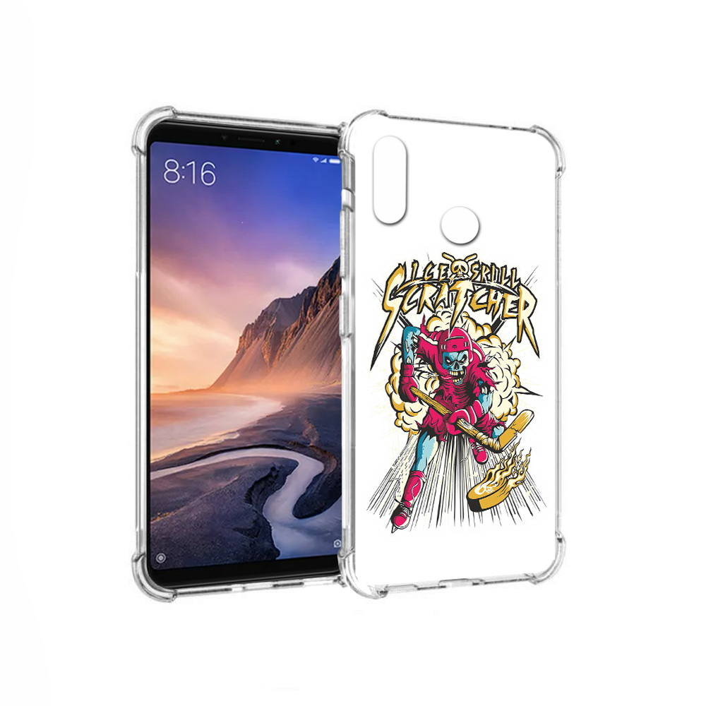

Чехол MyPads Tocco для Xiaomi Mi Max 3 нарисованный скелет хоккеист (PT115366.313.514), Прозрачный, Tocco