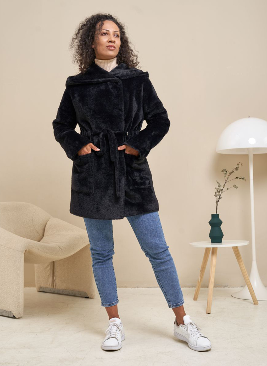 

Пальто женское Giulia Rosetti 63783 черное 54 RU, Черный, 63783