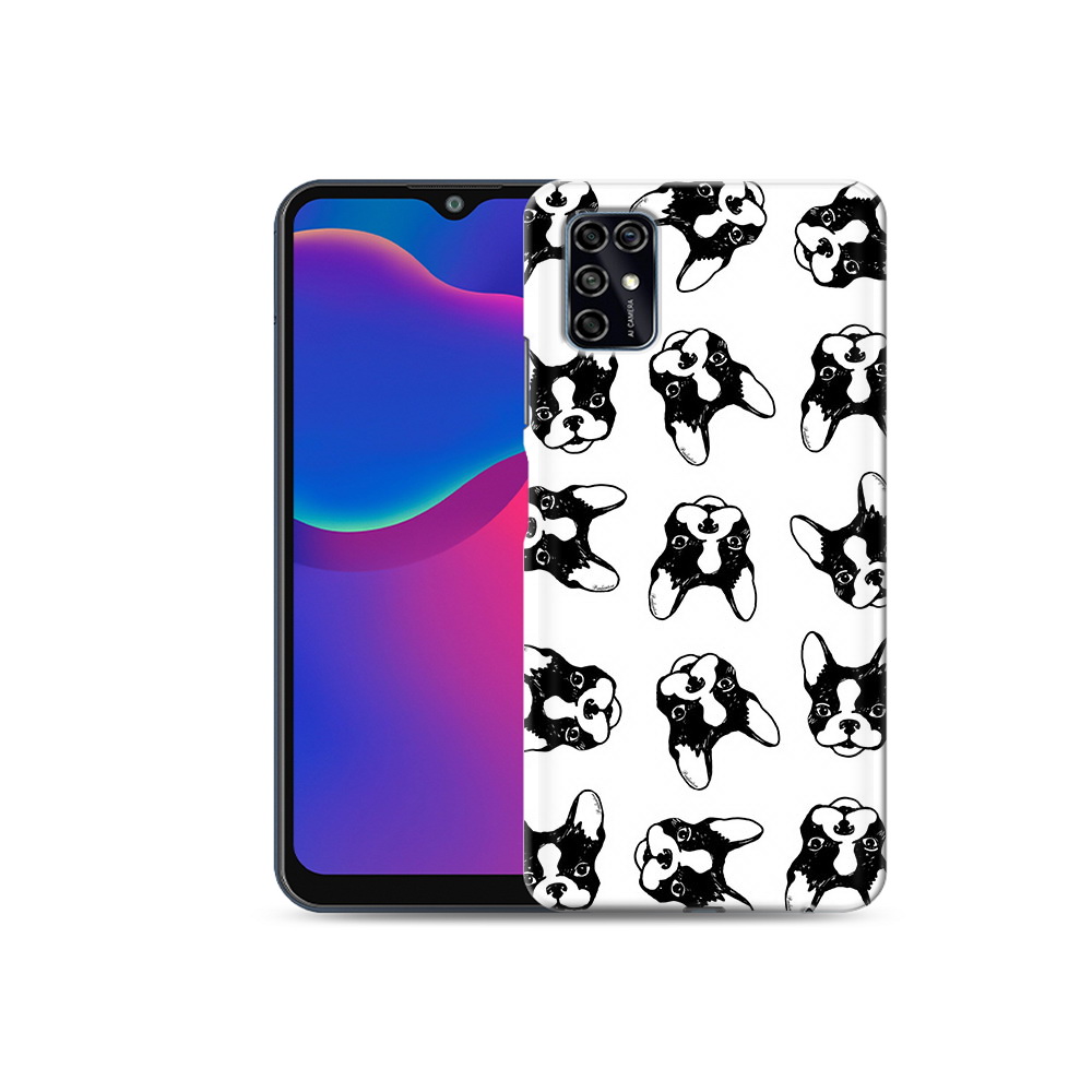 

Чехол MyPads Tocco для ZTE Blade V2020 Smart черно белые собачки (PT156449.442.683), Прозрачный, Tocco