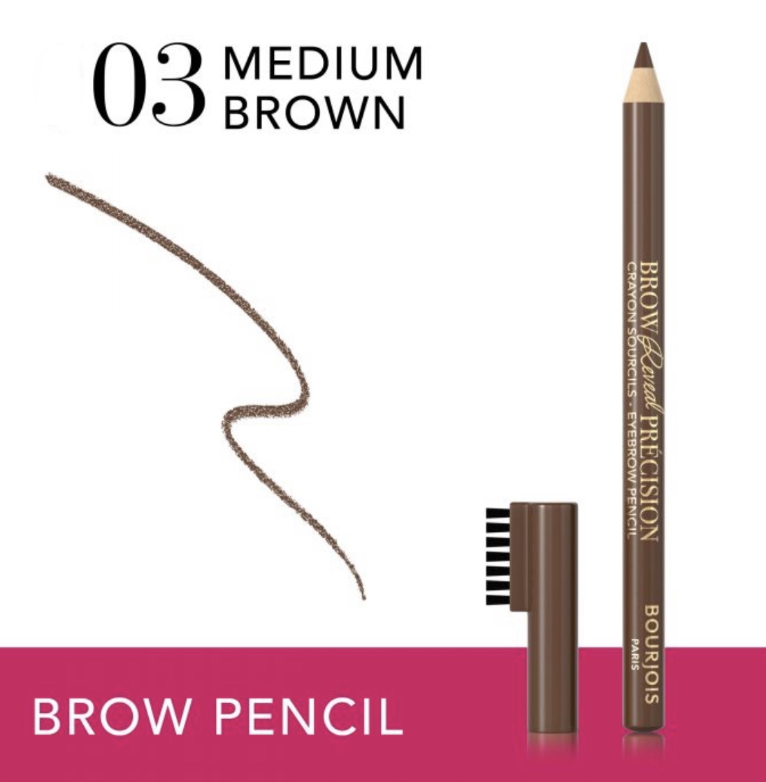 Карандаш для бровей Bourjois Brow Reveal Precision 03 Medium Brown Коричневый