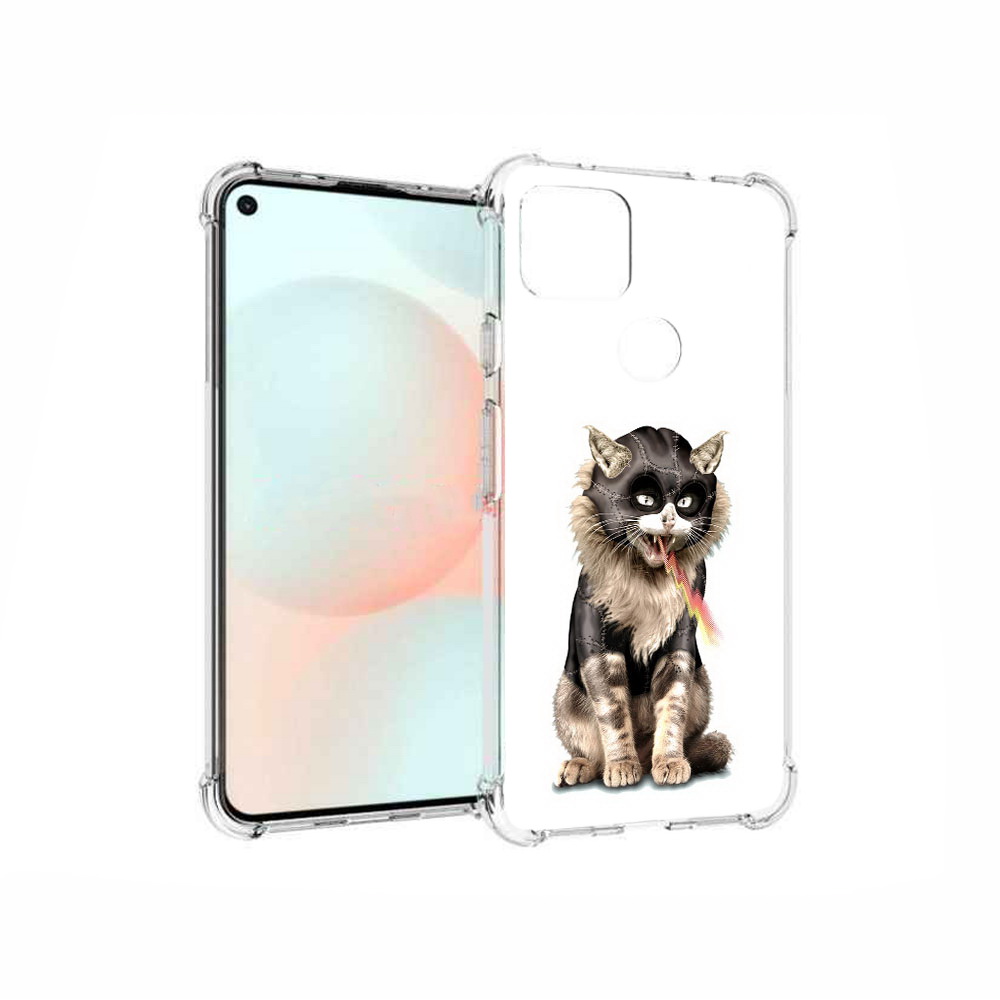 

Чехол MyPads Tocco для Google Pixel 5A дьяволский кот, Прозрачный, Tocco