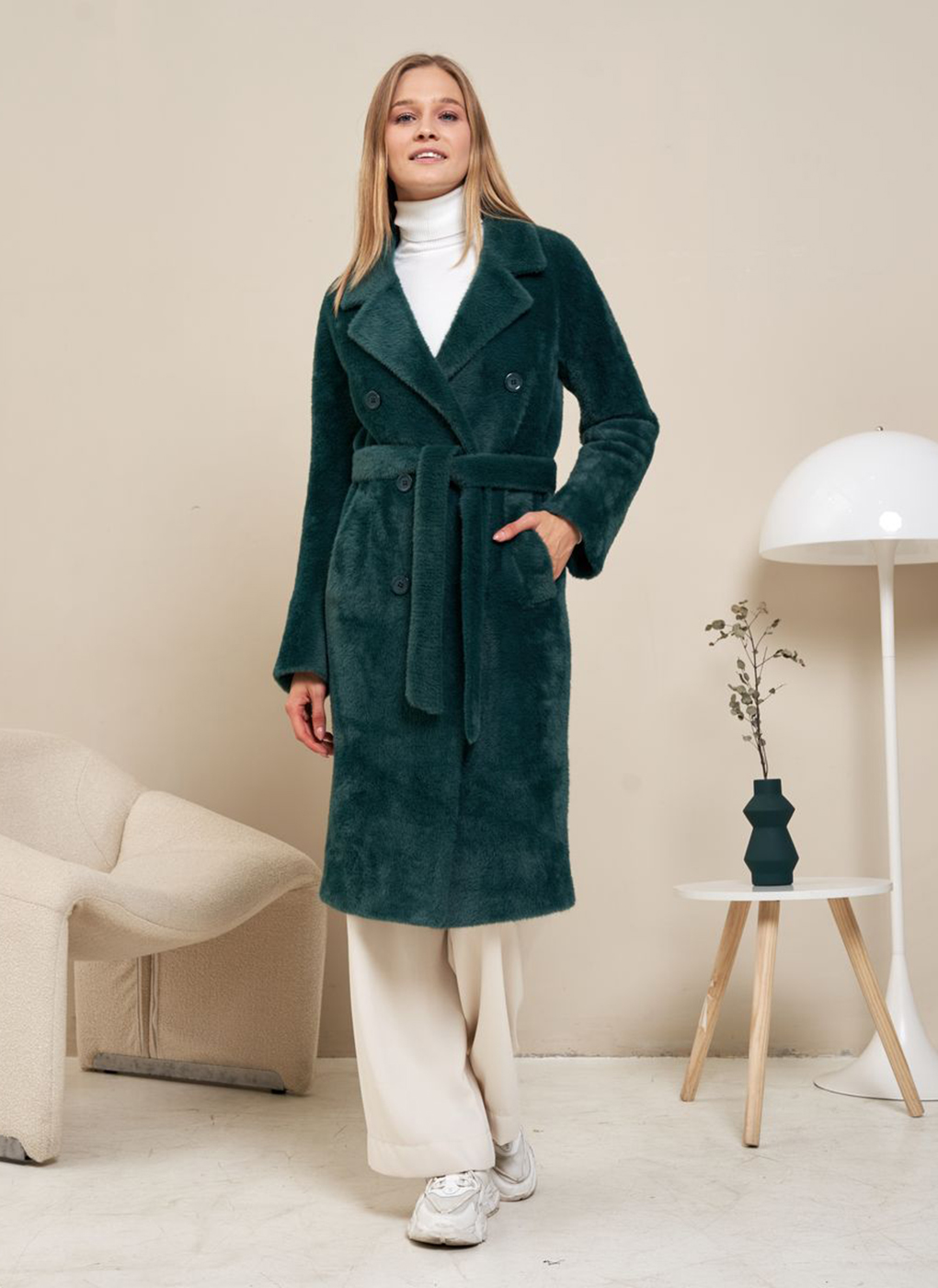 

Пальто женское Giulia Rosetti 56206 зеленое 44, 56206