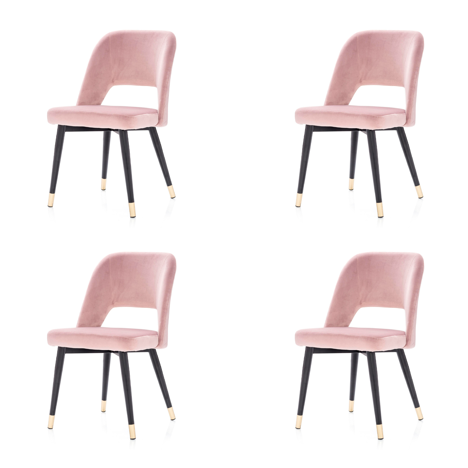 Комплект стульев 4 шт. NoBrand Hudson, розовый