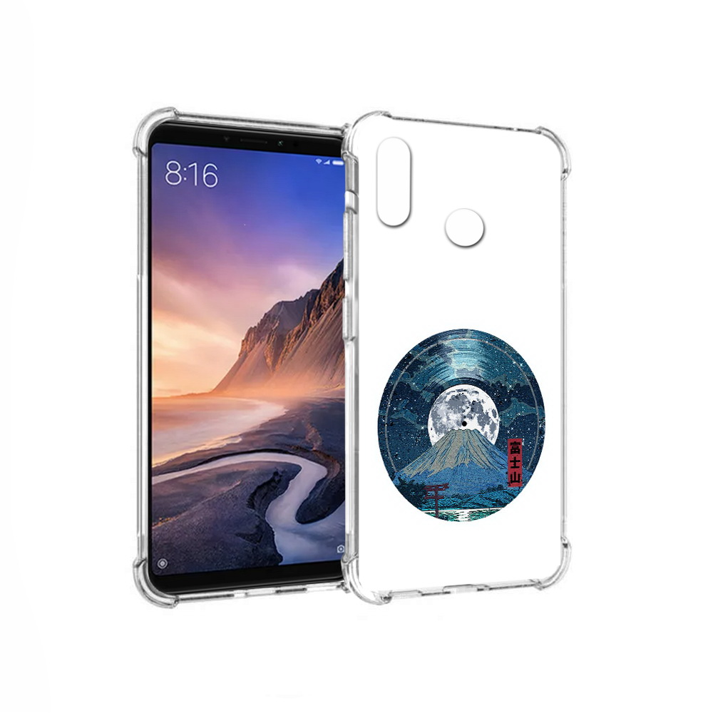 

Чехол MyPads Tocco для Xiaomi Mi Max 3 нарисованная виниловая гора с луной, Прозрачный, Tocco