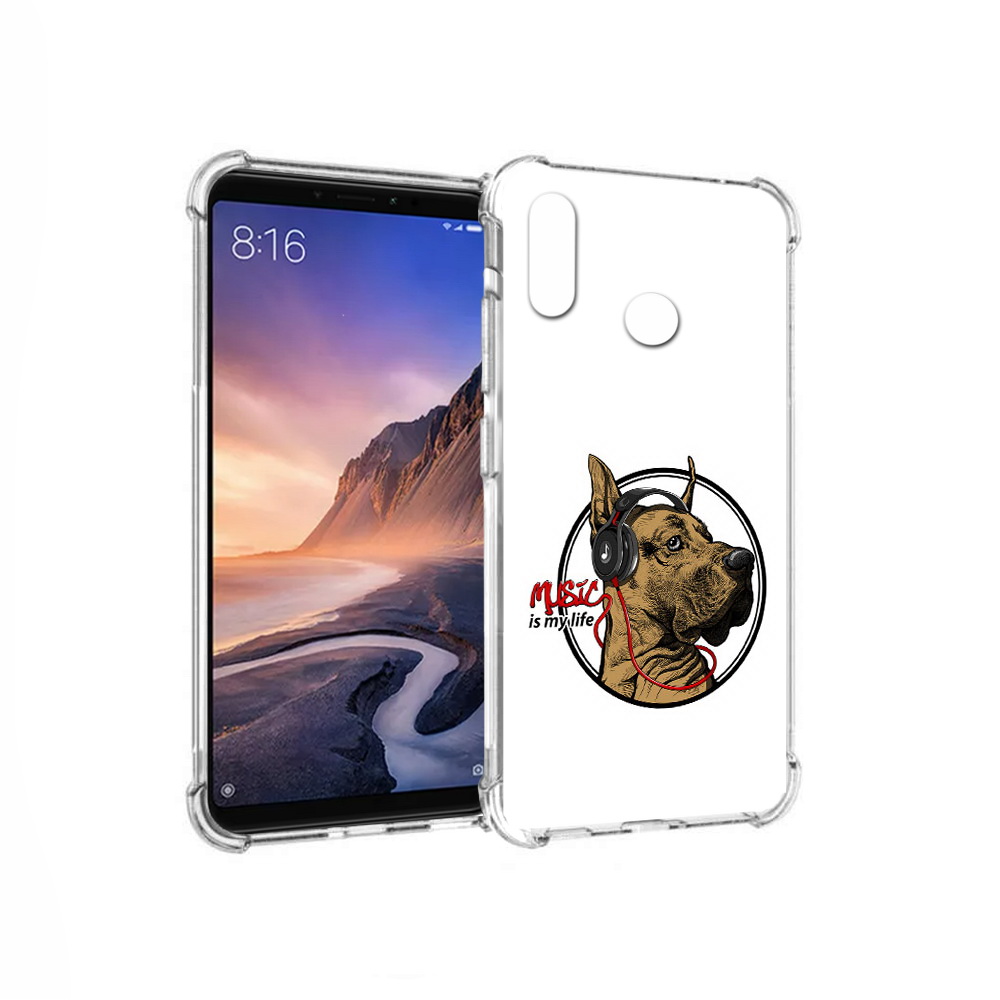

Чехол MyPads Tocco для Xiaomi Mi Max 3 музыкальная собака (PT115366.313.490), Прозрачный, Tocco