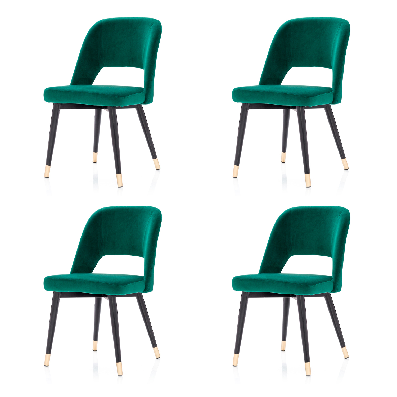 Комплект стульев 4 шт. NoBrand Hudson, зеленый